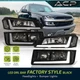 For 2002-2006 Avalanche Cladding Replacement Black LED DRL Headlight Bumper Lamp