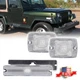 4PC Clear Bumper Signal+Fender Side Marker Lights For Jeep 1987-1995 Wrangler YJ