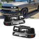 Front Headlights Assembly For Chevy Silverado Suburban Tahoe 1500 2500 One Pair