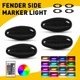 For 01-14 Chevy Silverado 2500HD 3500HD Dually LED RGB Fender Side Marker Lights For 01-14 Chevy Silverado 2500HD 3500HD Dually LED RGB Fender Side Marker Lights