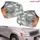 Fit For Jeep Grand Cherokee Headlight Assembly Chrome Left+Right 2005-2007