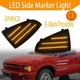 SMOKE Front Corner Light with Amber LED Pair For 94-97 Chevy S10 / 95-97 Blazer
