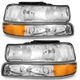 Pair Headlights Assembly For  1999-2002 Chevy Silverado/00-06 Tahoe Halogen