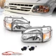 1995-2001 Ford Explorer/1997 Mountaineer Chrome Headlights+Corner Signal Lamps
