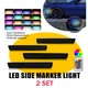 Smoked Lens RGB LED Side Marker Lights 8X For 2015-21 2022 2023 Dodge Challenger