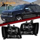 Pair Smoke Headlights For 2007-2014 Chevy Tahoe Avalanche Suburban 1500 2500