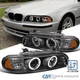 Fits BMW 96-03 E39 525i 528i 530i LED Halo Projector Headlights Head Lamps Black