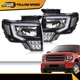 Fit For 2009-2014 Ford F150 LED Tube DRL Headlights Headlamps Black