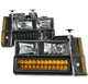 88-93 CHEVY/GMC C/K/SUBURBAN CRYSTAL HEADLIGHTS LAMPS BLACK W/LED BUMPER+CORNER