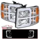 Headlights Fits 2007-2014 Chevy Silverado 1500 2500HD 3500HD w/ LED Bar L+R Pair Headlights Fits 2007-2014 Chevy Silverado 1500 2500HD 3500HD w/ LED Bar L+R Pair