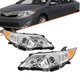For 2012 2013 2014 Toyota Camry Projector Chrome Headlights Amber Headlamps L+R