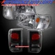 Euro Clear Headlights w/ Corner and Black Taillights for 1993-1997 Ford Ranger