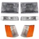 Headlight Kit For 97-98 Jeep Grand Cherokee 6Pcs Corner Light Turn Signal Light