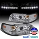 Fit 1998-2011 Ford Crown Victoria Projector Headlights Head Lamp LED Strip