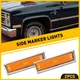 Front Amber Side Marker Lights Case Lens For 1981-1986 Chevrolet C/K 10/20/30