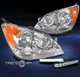 For 2008 2009 2010 Honda Odyssey Van Chrome Replacement Headlights w/LED DRL Kit