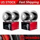 Fits 1999-2000 BMW 323i Front + Rear Coated Brake Rotors - Brembo Premium OE