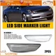 For 2003-07 INFINITI G35 Coupe White LED Front Bumper Side Marker Lights Clear S