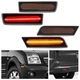 4X Smoke Front + Rear LED Side Marker Lights For Ford Transit Connect 2010-2013