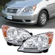 Pair Chrome Headlights Headlamps Assembly For 2005-2010 Honda Odyssey LEFT&RIGHT