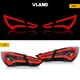 Pair LED Tail Lights For HYUNDAI SONATA 2011 2012 2013 2014 Smoked Len Rear Lamp