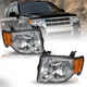For 2008 2009 2010 2011 2012 Ford Escape SUV Headlights Lamps  Assembly Pair