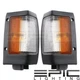 Left Right Pair Black Side Marker Signal Lamps for 90-97 NISSAN D21 PICKUP TRUCK