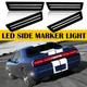 For 2008-2014 Dodge Challenger Bumper Side Marker Lamps Lights, Smoked Lens 4pcs