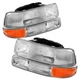 Pair Chrome Headlights Assembly For 1999-2002 Chevy Silverado 2000-2006 Suburban