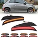 Dynamic 4x Front Rear Bumper LED Side Marker Light For 2012-2017 Fiat 500 Abarth