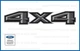 (2x) Ford F150 F250 4x4 Decals FG Stickers bed Side graphics black gray FH1A7