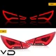 2PCS Red Clear LED DRL Tail Lights For 11-14 Hyundai Sonata Rear Lamp Assembly