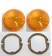 Pair (2) Amber Parking Light Lens & Gaskets For 1957 Chevy Car