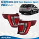 For 2016-2019 Ford Explorer Sport Full LED Tail Light W/ LED DRL Left+Right Pair