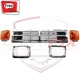 New For 1987-1988 Front Grille + Headlight Door + Corner Light 5PC Toyota Pickup