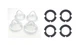 (Set/4) Clear Turn Signal Park Parking Light Lenses & Gaskets For 1958 Chevy