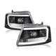 SPEC-D TUNING Black LED Tube Projector Headlights Compatible with 2004-2008 F...