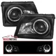 Black LED Halo Projector Headlights Fits 1998-2000 Ford Ranger Headlamps 98-00