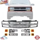 NEW FRONT CHROME GRILLE AND HEADLIGHT KIT FOR 1994-1999 CHEVROLET C1500 SUBURBAN