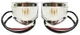 Park Lights Stainless Bezels for 1953-1954 Ford F100 Truck - amber bulb