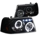 For 01-11 Ford Ranger LED Dual Halo Projector Headlights Headlamps Black/Smoke