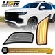 CLEAR Front Side Marker Light w/ Amber LED Pair For 21-24 Suburban Tahoe Yukon