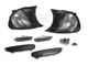 DEPO Smoke Corner + Side Marker +Bumper Light + Chrome Bulb For 00-01 BMW E46 2D