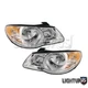 Left Right Sides Pair Halogen Headlights for 2007-2009 HYUNDAI ELANTRA Sedan