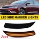 AUXITO Smoked Front Bumper Marker Side Amber Light For 2015-17 200 Chrysler 2set