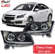 For 2011-2015 Chevy Cruze LED DRL Lamp Halo Strip Black Projector Headlights For 2011-2015 Chevy Cruze LED DRL Lamp Halo Strip Black Projector Headlights