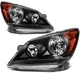 2Pcs Pair Headlights Assembly For 2008-2010 Honda Odyssey 3.5L Black Housing