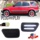 2X Smoke Lens Rear Bumper White LED Strip Side Marker Light For 97-01 Honda CR-V
