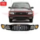 New Front Grille Black + Headlight Parking Light 5PC For 2001-2004 Toyota Tacoma