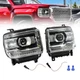 Clear LED Headlights DRL Lamps for 2014-2018 GMC Sierra 1500 2015-2019 2500 3500